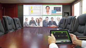 Управление видеоконференцсвязью можно легко интегрировать в автоматическую технологию по контролю инженерного оборудования с помощью iPhone, iPad, ноутбуком и другими портативными средствами